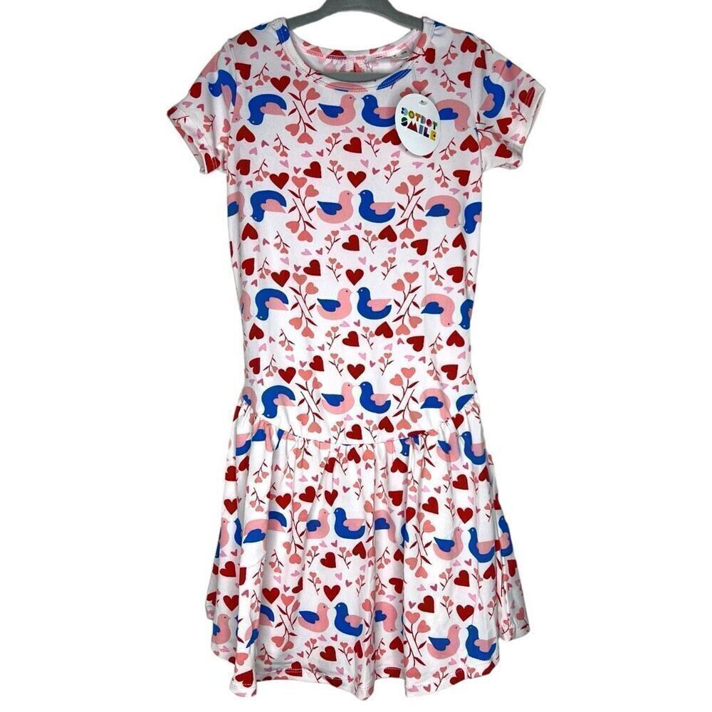 NEW Dot Dot Smile Love Bird Valentine Flapper Dress 5/6